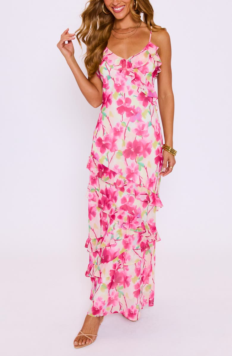 VICI Collection Sylvie Floral Print Sleeveless Maxi Dress, Alternate, color, 