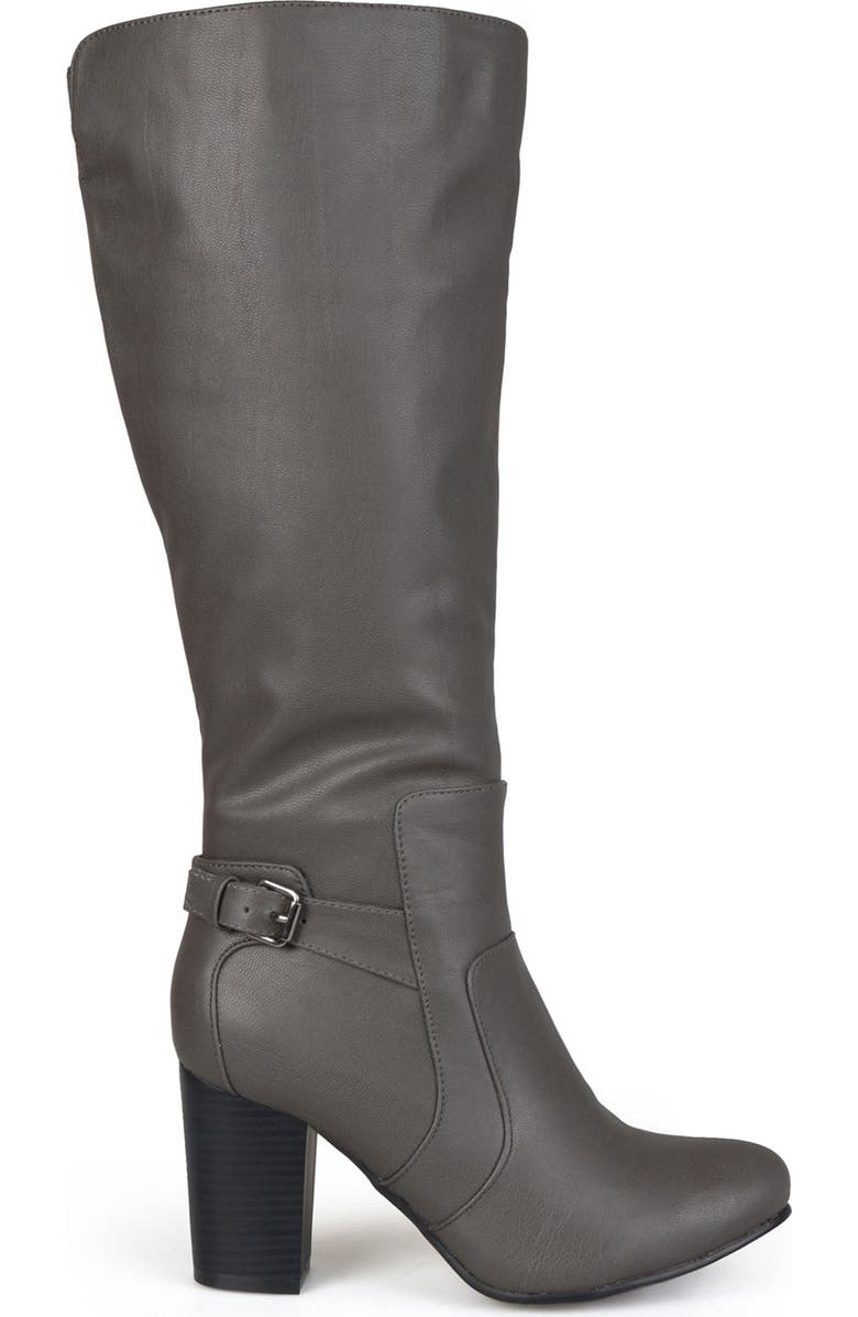 Journee Collection JOURNEE Carver Heeled Tall Boot, Main, color, Grey