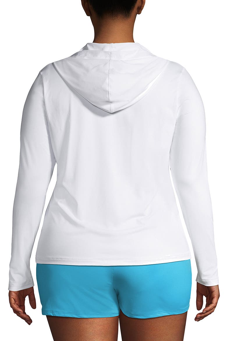 SunShade UPF 50 Long Sleeve Hooded Full Zip Rash Guard, Alternate, color, White