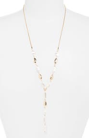 Nordstrom Baroque Faux Pearl Y-Necklace