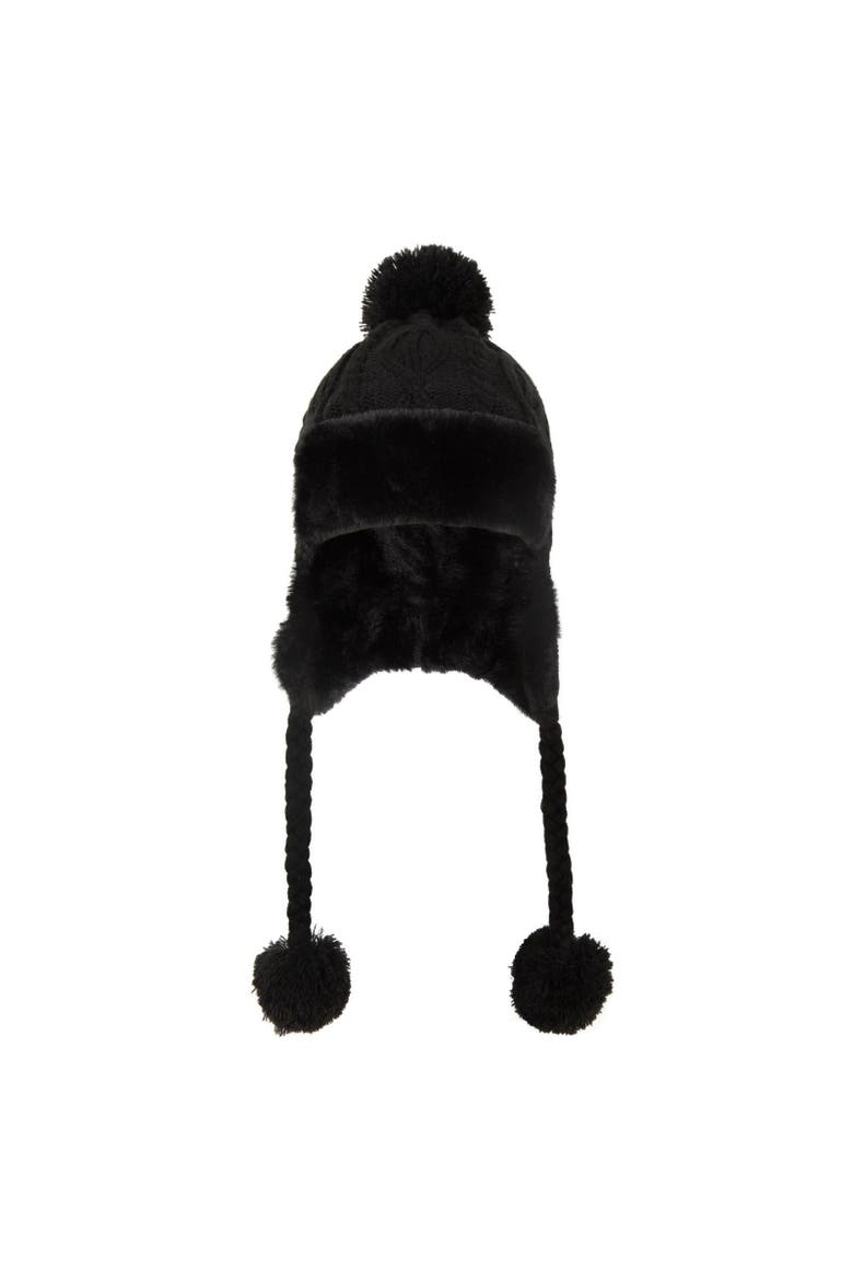 Sierra Knitted Thermal Bomber Hat, Main, color, Black