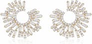 Ettika Crystal Frontal Hoop Earrings