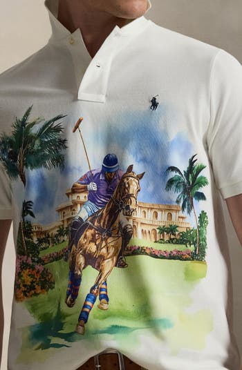 トップス 00s archive graphic polo sharespirit lgb Polo Ralph Lauren Classic Fit Cotton Piqué Graphic Polo | Nordstrom