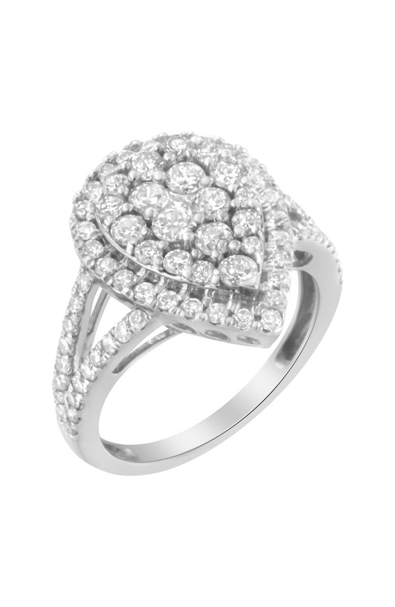 Haus of Brilliance .925 Sterling Silver 1 1/2 Cttw Diamond Cluster Ring, Alternate, color, Silver
