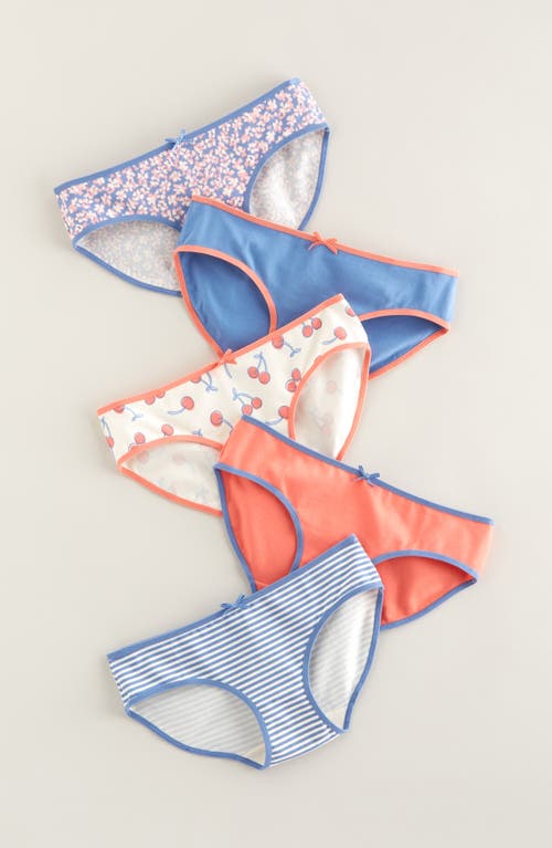 Nordstrom Kids' Assorted 5-pack Hipster Briefs In Blue