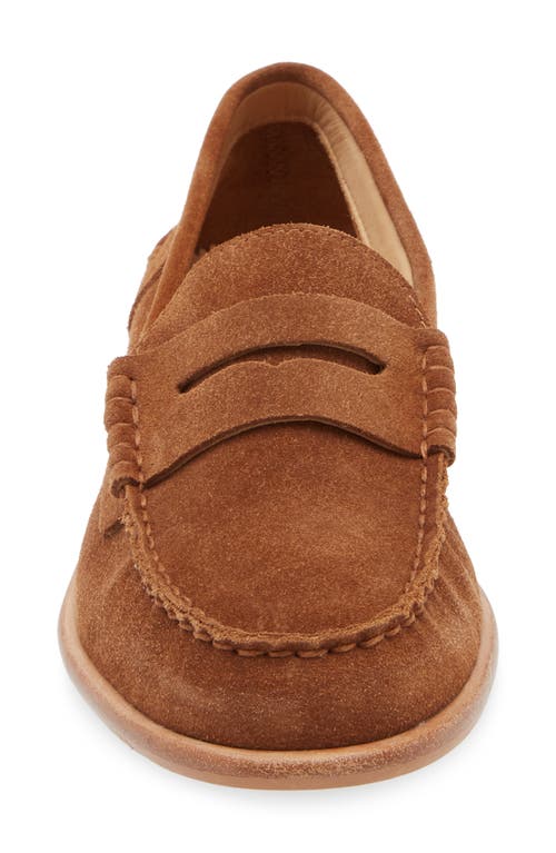 Rag & Bone Carter Suede Penny Loafers In Brown Suede