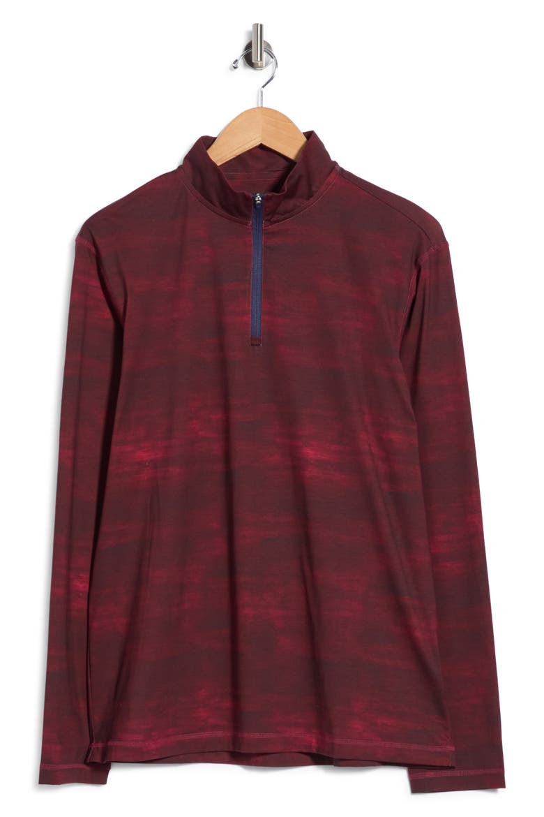 Quarter Zip Pullover, Main, color, BORDEAUX