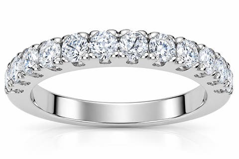 1/2ct Pave Diamond Wedding Anniversary Stackable Ring Gold Lab Grown