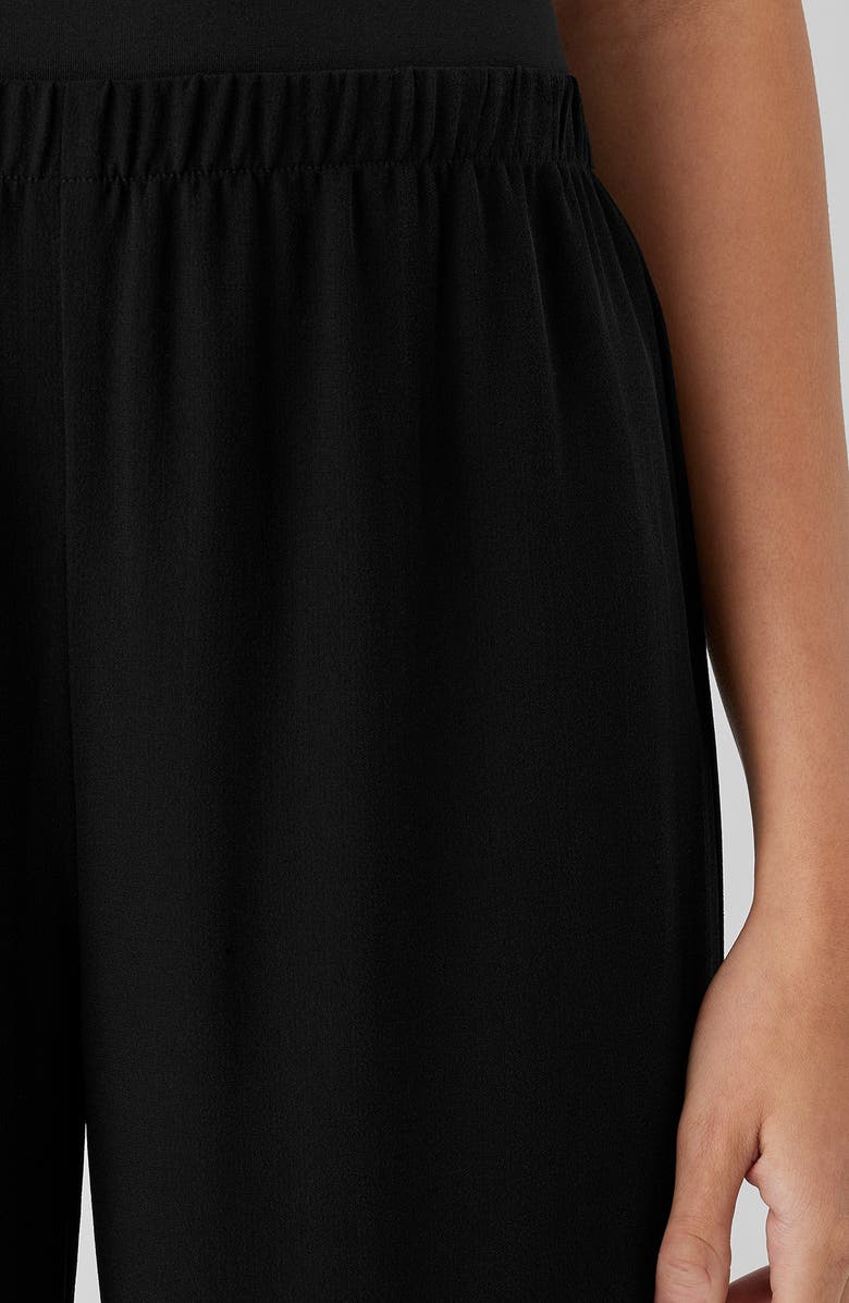 Eileen Fisher Straight Leg Silk Ankle Pants, Alternate, color, 