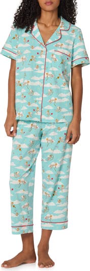 BedHead Pajamas Print Stretch Organic Cotton Crop Pajamas | Nordstrom