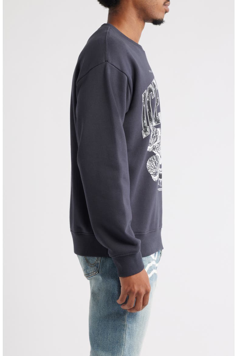 College Graphic Sweatshirt, Alternate, color, CHARCOAL