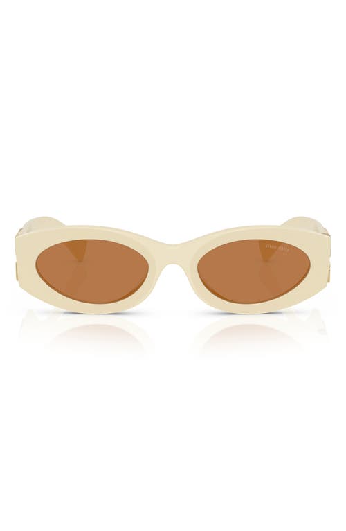 Miu Miu 54mm Rectangular Sunglasses In Neutral