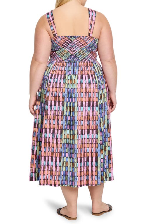 Nic + Zoe Nic+zoe Sarah Rainbow Macaroon Sleeveless Stretch Cotton Maxi Dress In Multi