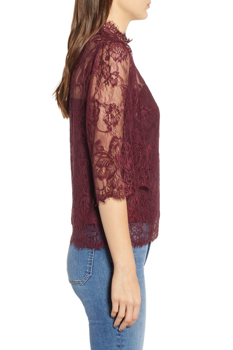 Naomi Lace Top, Alternate, color, AUBERGINE