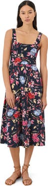 Pact Fit & Flare Square Neck Dress Made With Organic Cotton