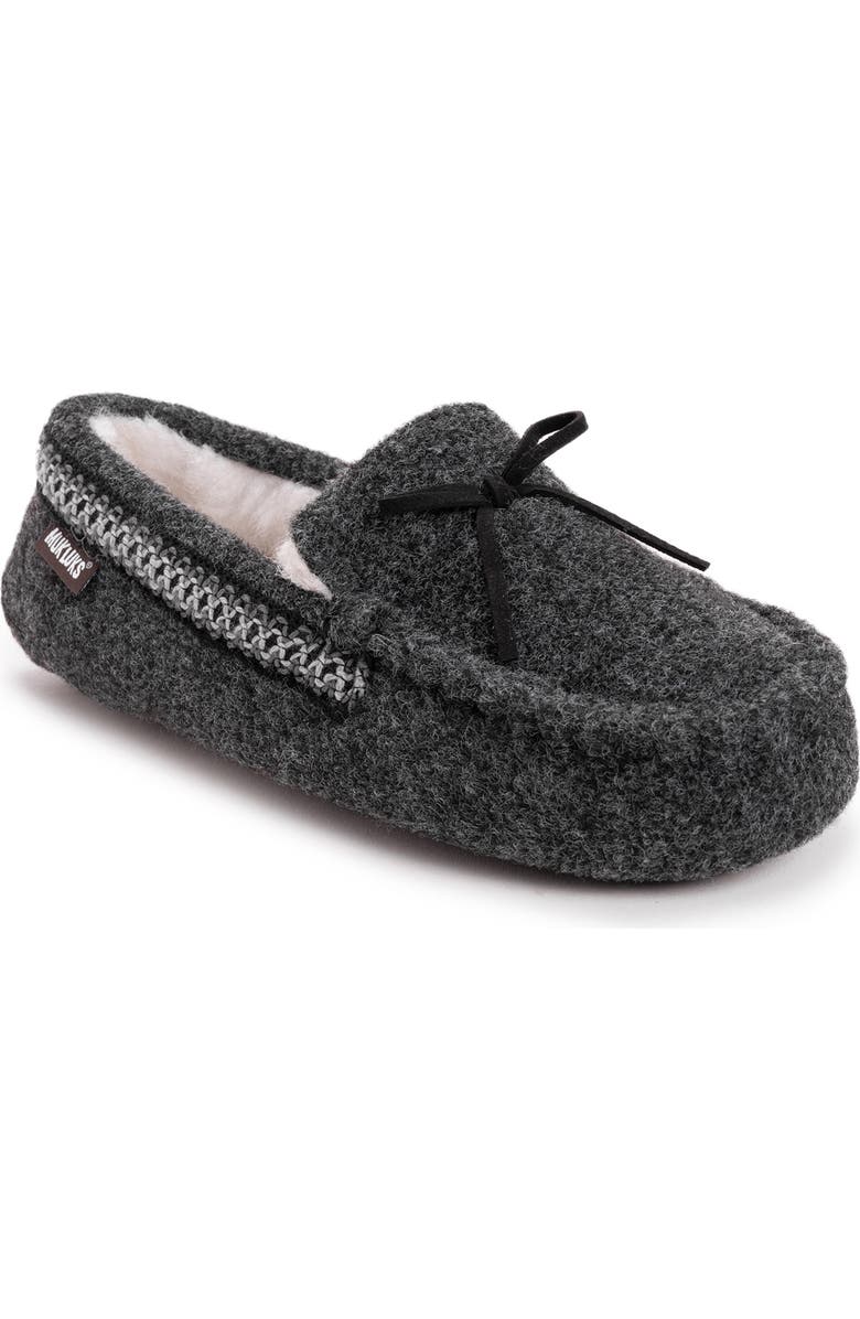 MUK LUKS Ethan Faux Shearling Lined Slipper, Main, color,