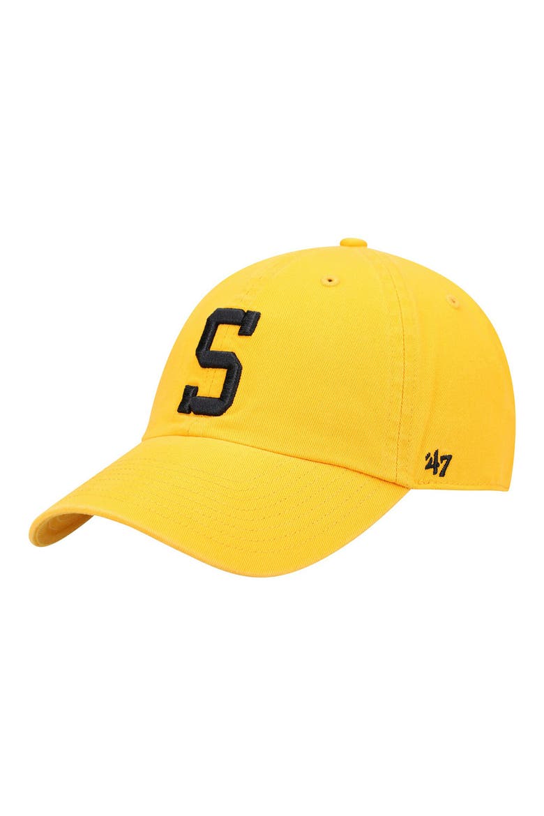 Mens Pittsburgh Steelers '47 Brand Gold Cleanup Adjustable Hat, Alternate, color, GOLD