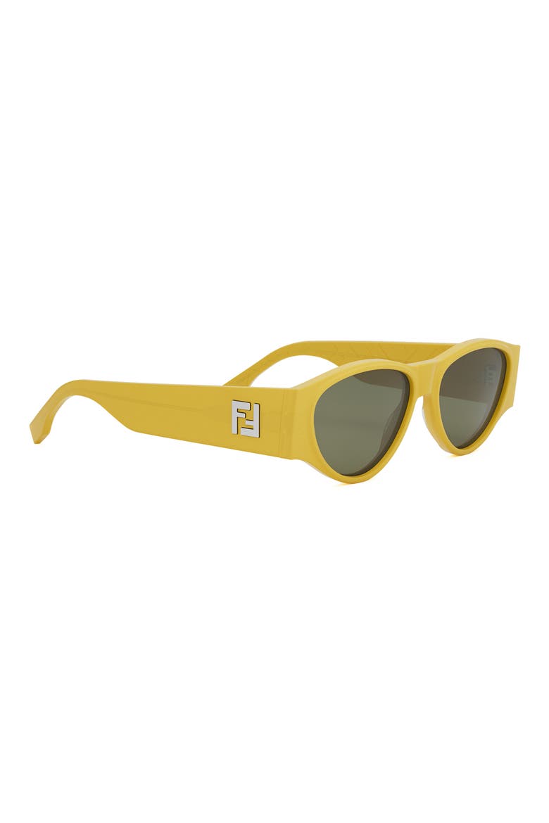FF 55mm Oval Sunglasses, Alternate, color, SHINY YELLOW / GREEN