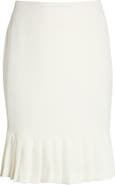 KASPER Pleated Hem Pencil Skirt