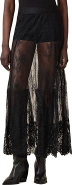 AllSaints Arran Sheer Lace Maxi Skirt