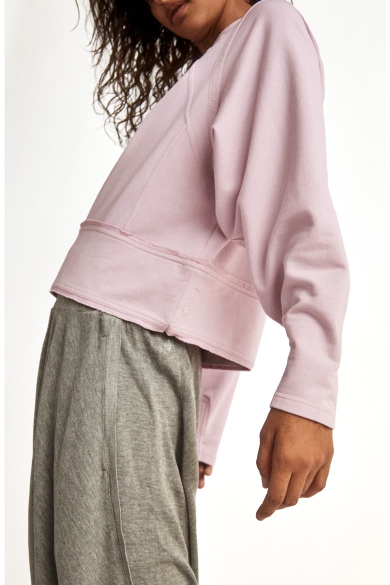 Free People FP Movement Where The Wind Blows Sweatshirt, Alternate, color, POWDERED LAVENDER