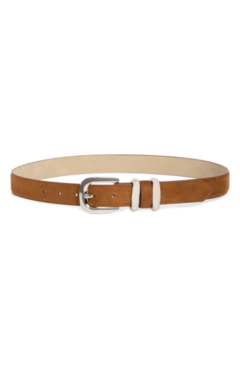 Faux Suede Keeper Belt