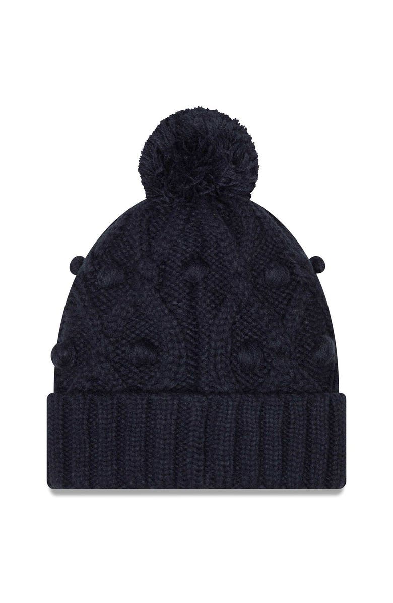 New Era Women's New Era Navy Chicago Bears Toasty Cuffed Knit Hat with Pom, Alternate, color, Navy