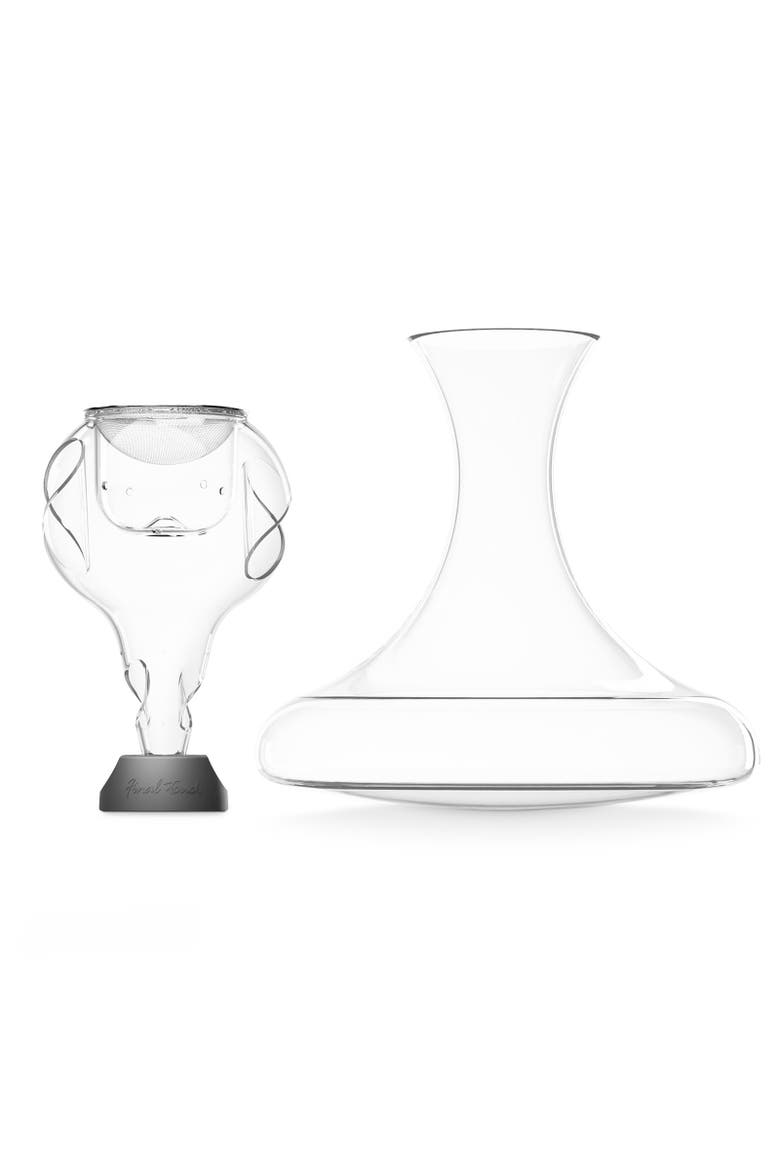 Conundrum Aerator + Revolve Decanter Wine Aeration System, Alternate, color, Clear