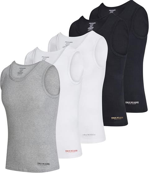 Ribbed Cotton Tank Top Pack of 5