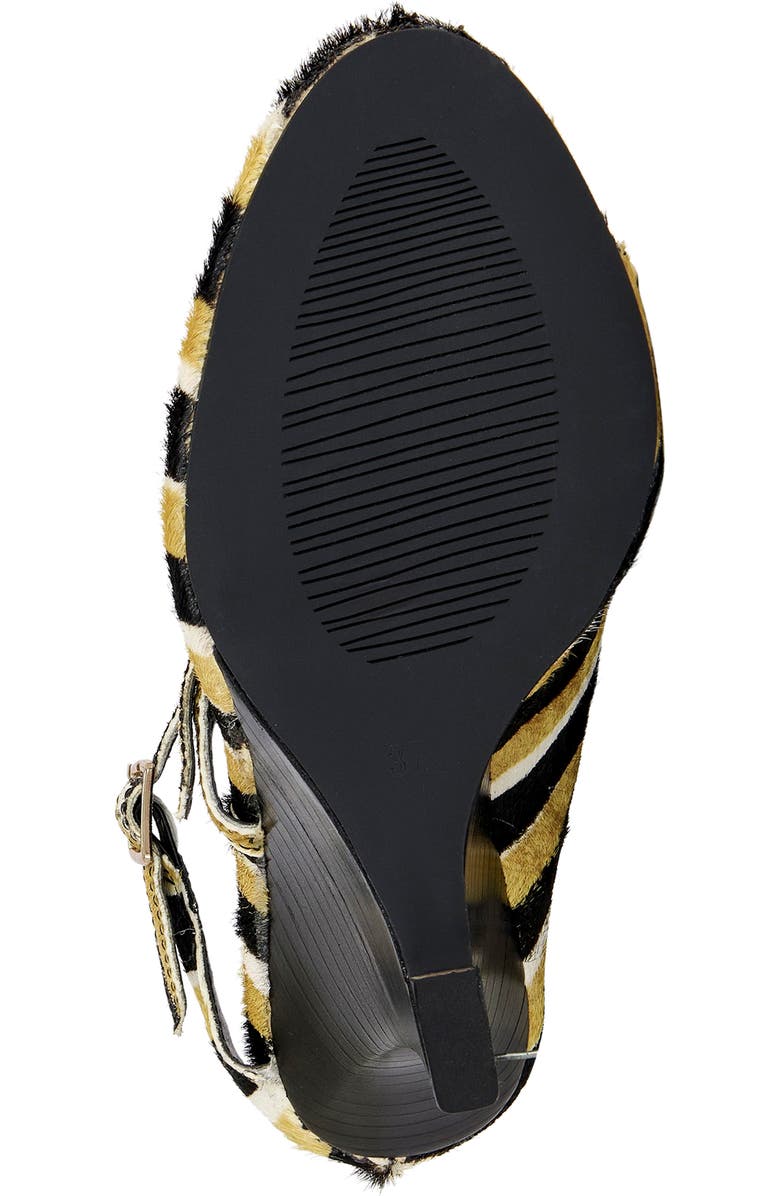 AZALEA WANG Giannis Genuine Calf Hair Wedge Sandal, Alternate, color,