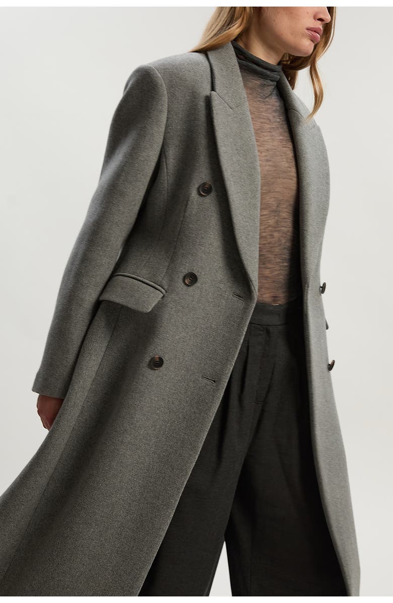 Karen Millen Wool Double Breasted Tailored Maxi Coat, Alternate, color,