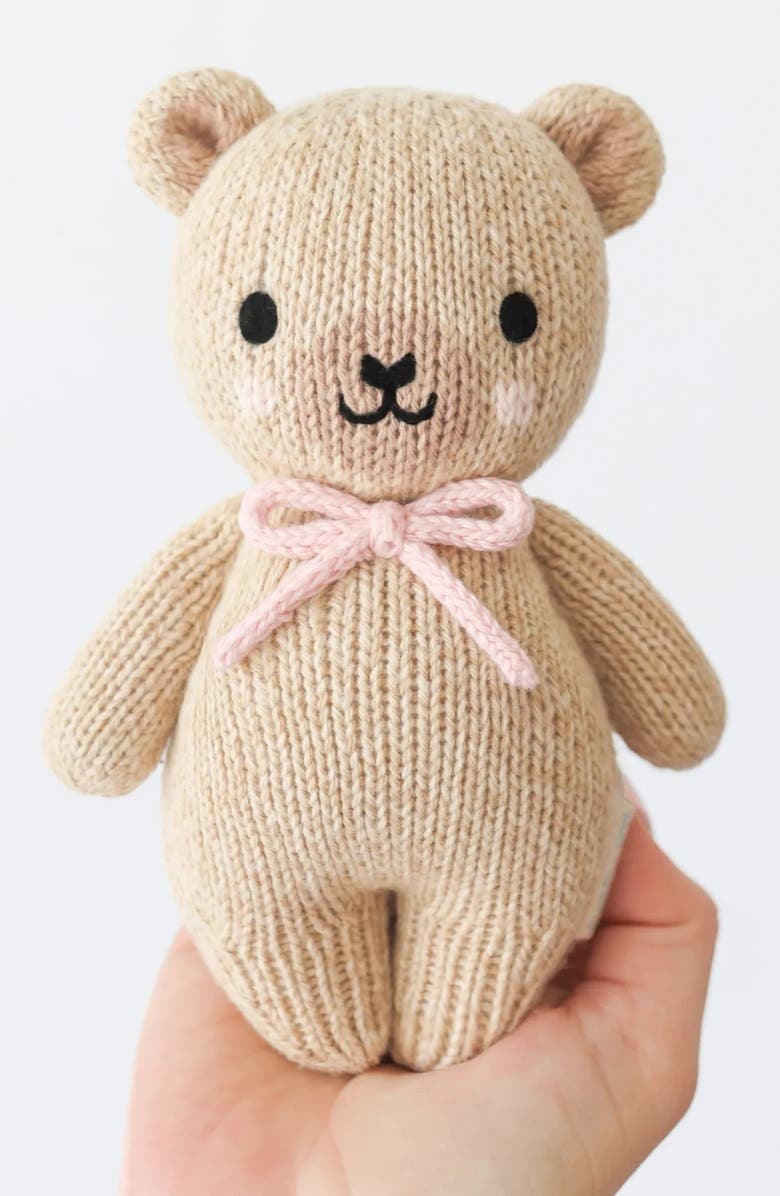 cuddle+kind Baby Honey Bear Stuffed Animal, Alternate, color, Pink