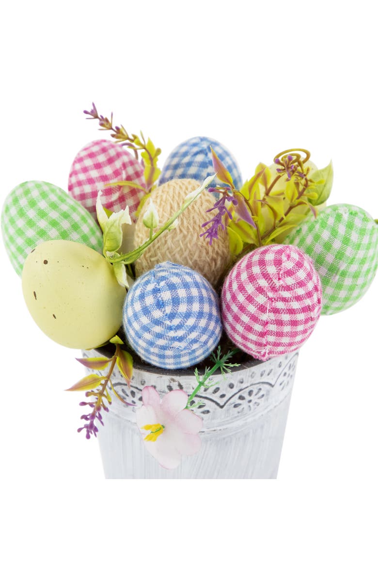 Northlight Easter Egg Spring Potted Floral Arrangement - 7", Alternate, color, Multi