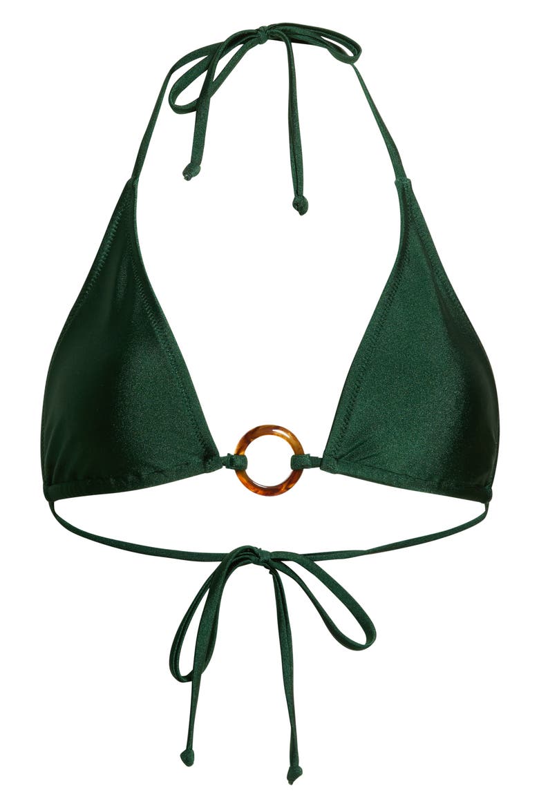 Ring Halter Bikini Top, Alternate, color, JADED JUNIPER