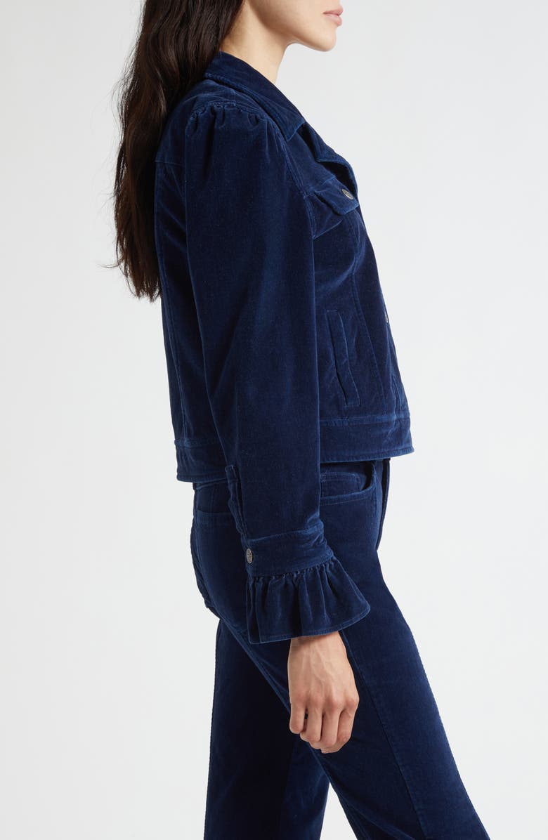 Cinq à Sept Deryn Crop Velvet Jacket, Alternate, color, Annecy