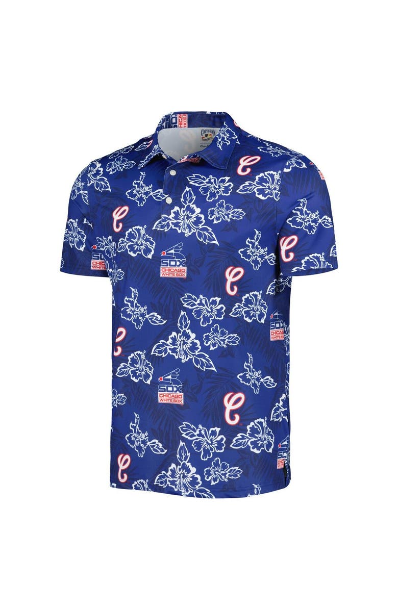 Reyn Spooner Men's Reyn Spooner Navy Chicago White Sox Cooperstown Collection Puamana Print Polo, Alternate, color, Navy