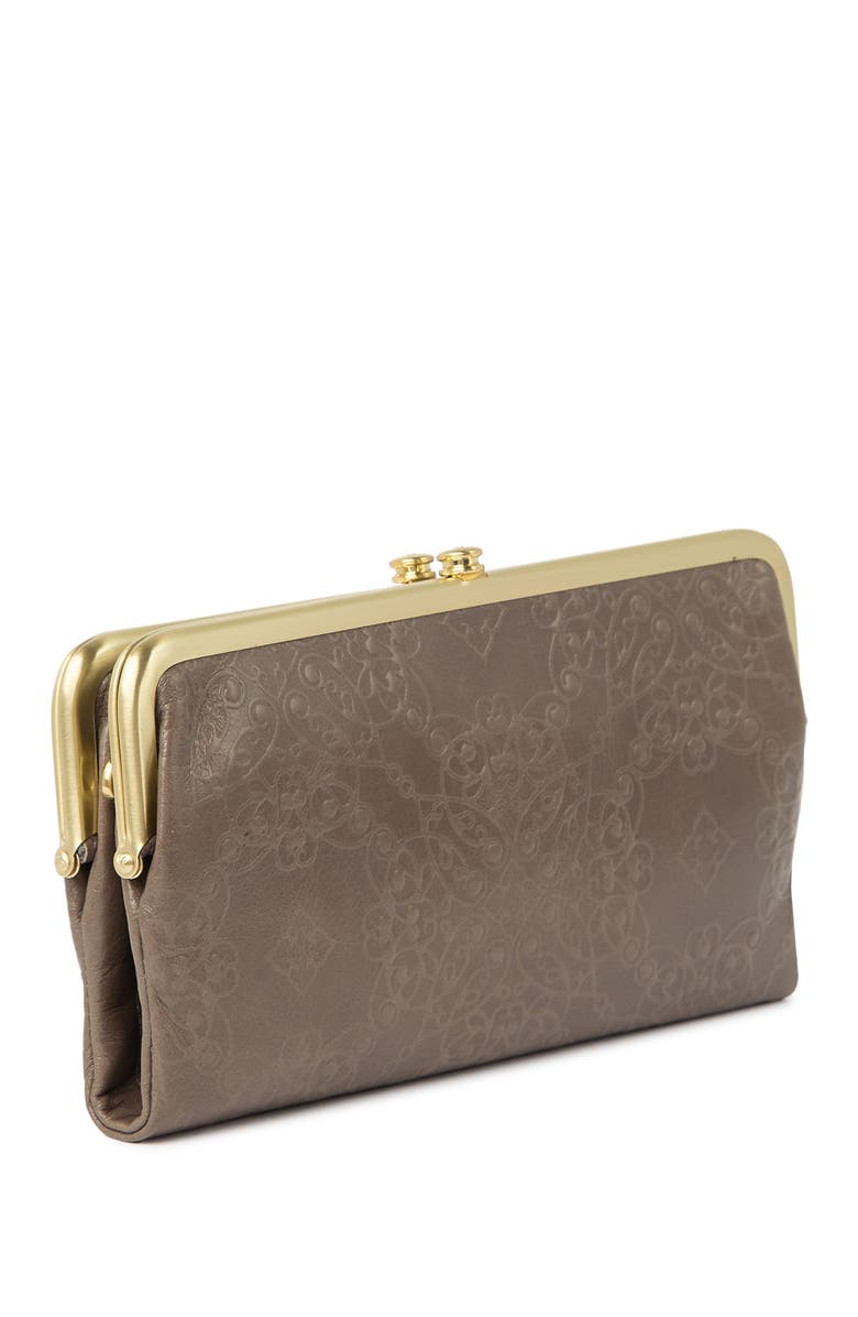 HOBO Lauren Embossed Leather Double Frame Clutch, Alternate, color,