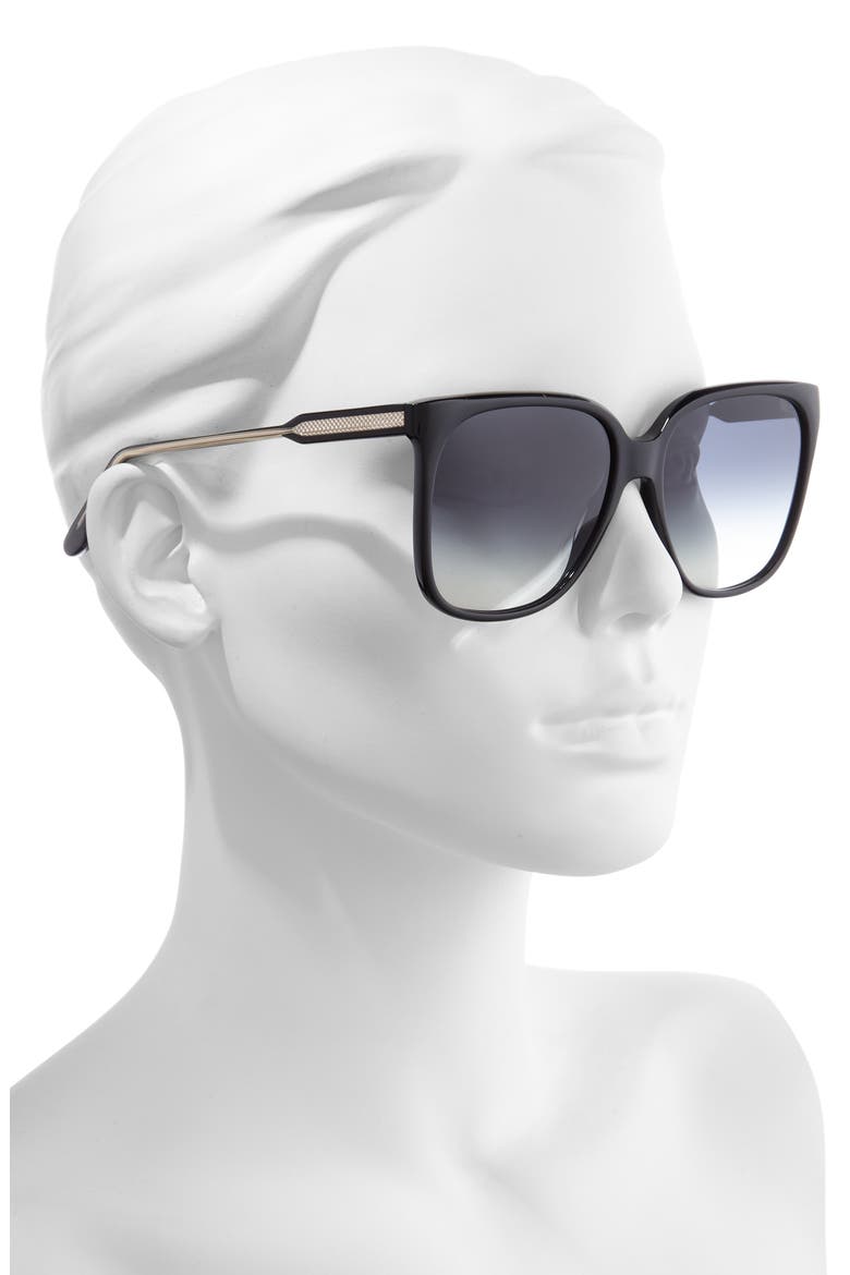 Core 59mm Square Gradient Sunglasses, Alternate, color, BLACK