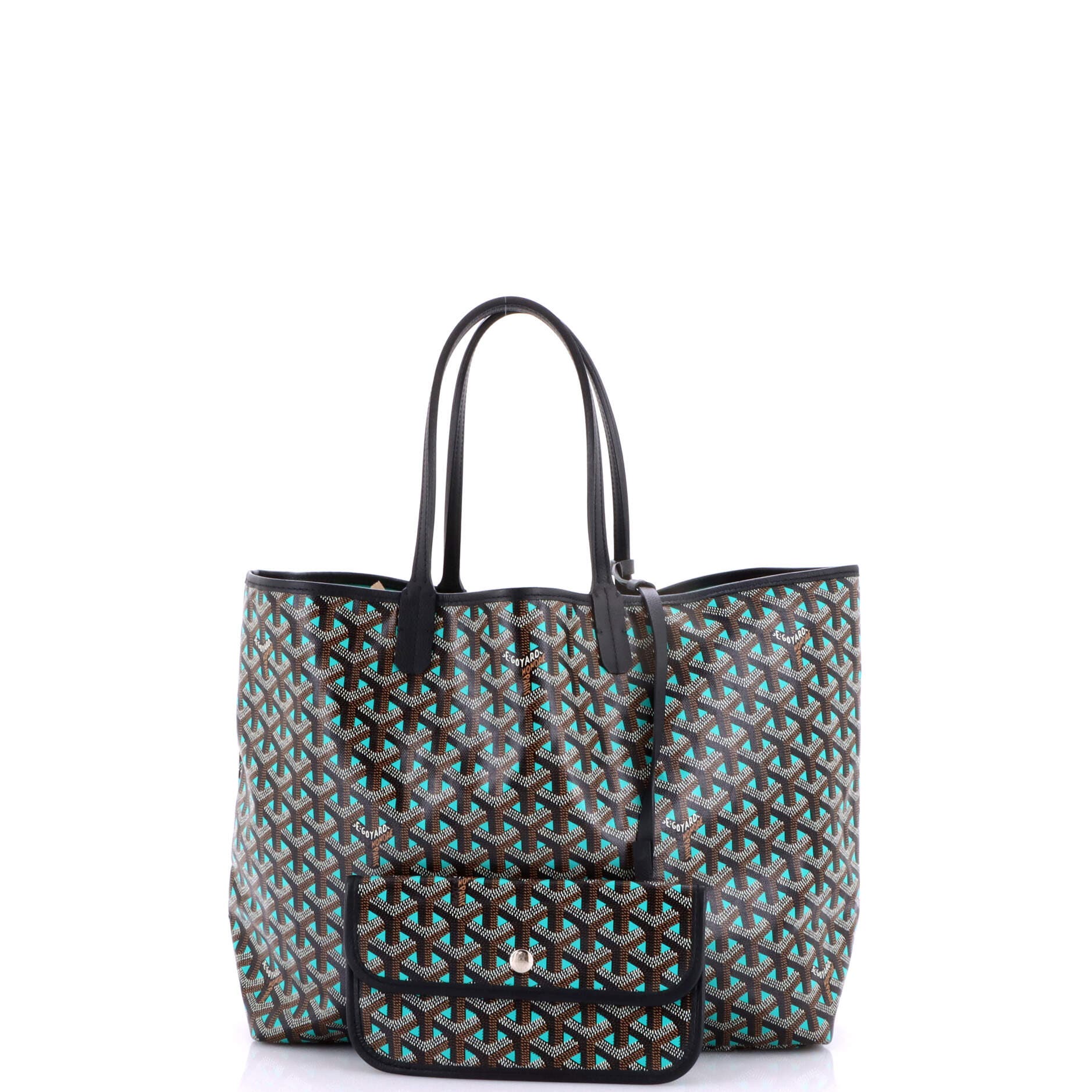 Pre-Owned Goyard Saint Louis Tote Claire Voie Coated Canvas PM, Alternate, color, Green