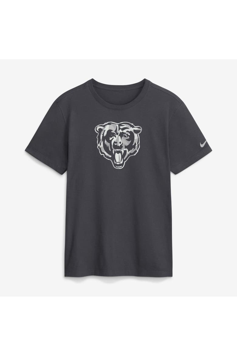 Men's Nike Anthracite Chicago Bears Fractal Logo T-Shirt, Main, color, Anthracite
