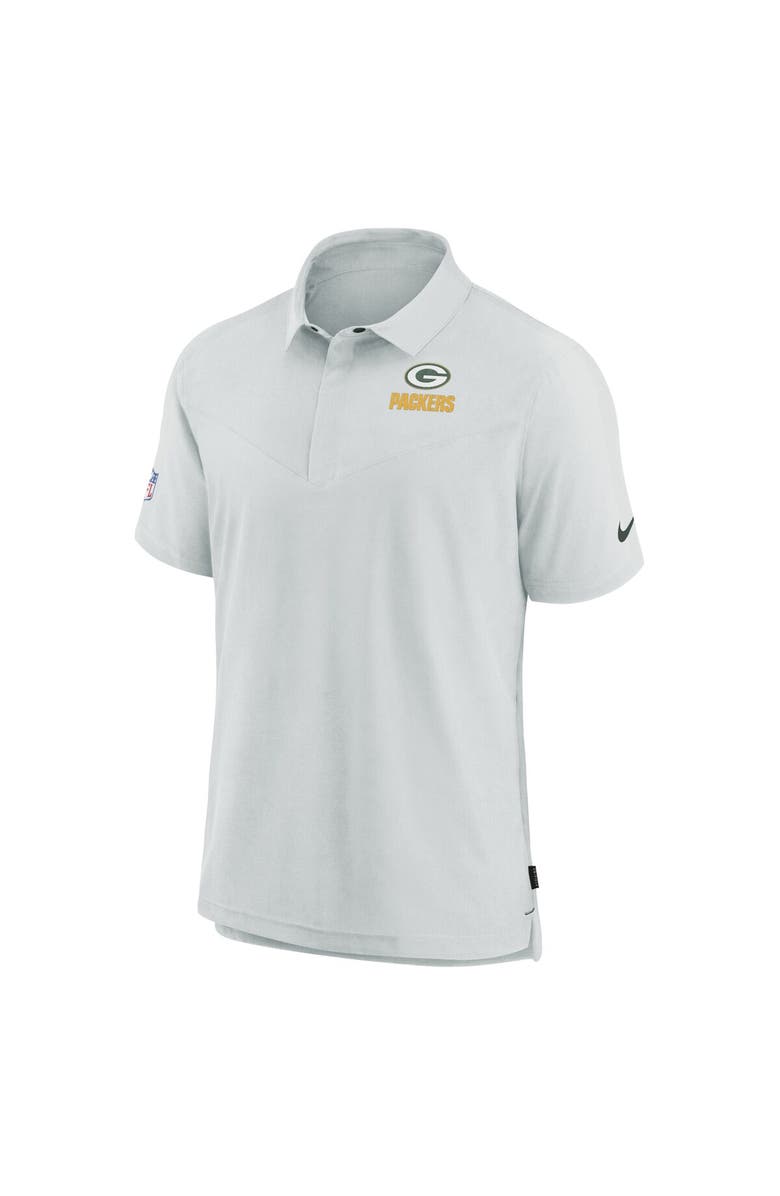Nike Men's Nike Gray Green Bay Packers Sideline Lockup Performance Polo, Alternate, color, 