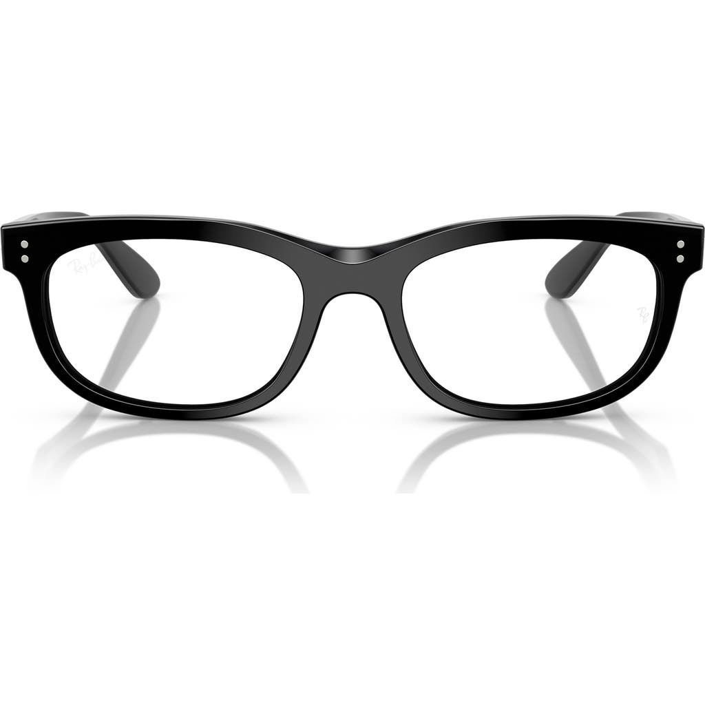 Ray Ban Ray-ban 54mm Rectangular Pillow Optical Glasses In Black