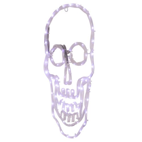 Northlight 18in Skull 4-function Led Lighted Halloween Window Silhouette In Multi