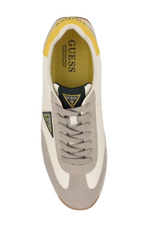 Guess Gobert Sneaker In Beige/cream Multi