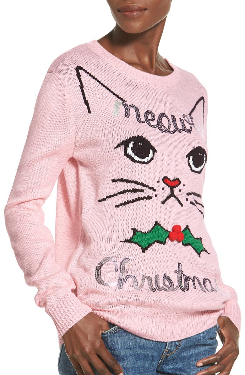 Ten Sixty Sherman 'Meowy Christmas' Sweater, Alternate, color,