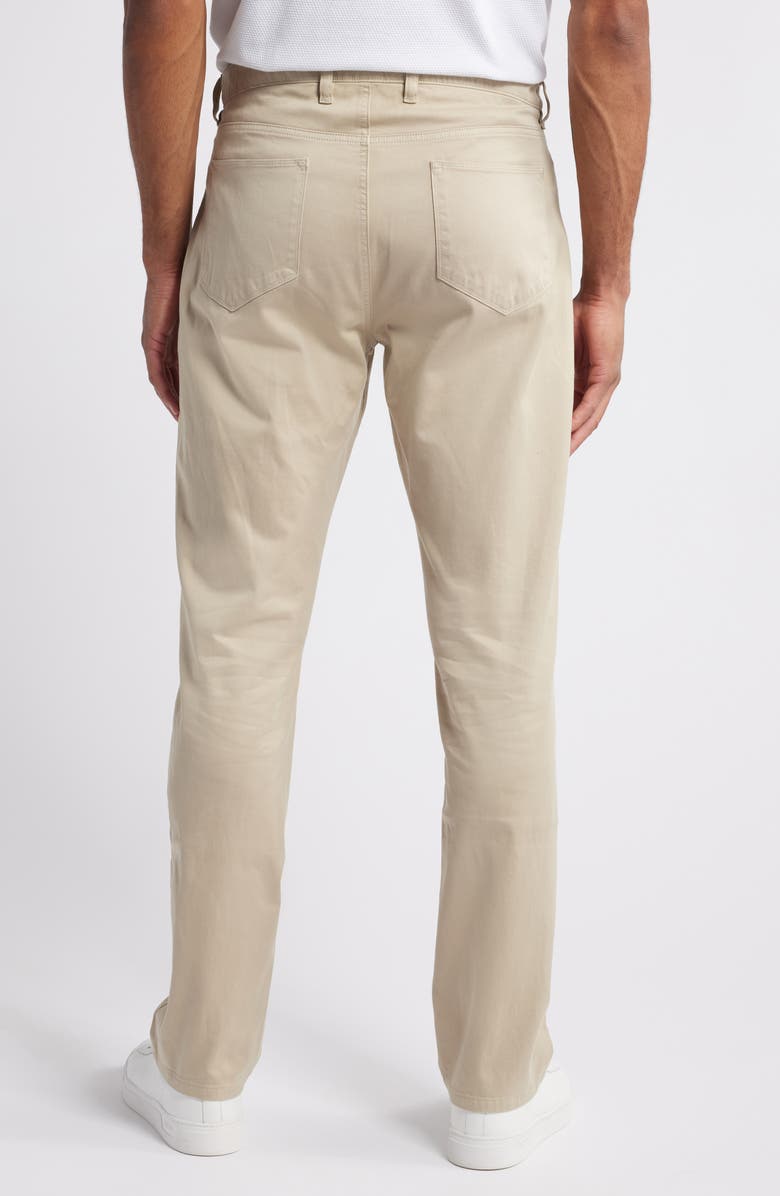 Johnston & Murphy Five-Pocket Pima Cotton Blend Pants, Alternate, color, Khaki