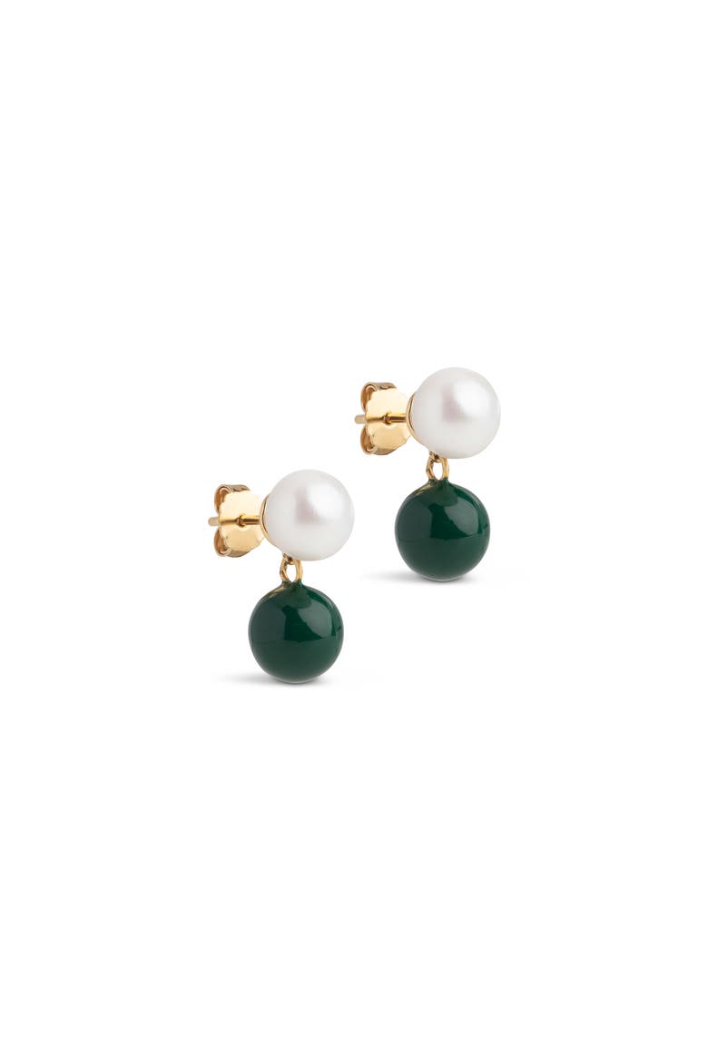 Columba Earrings, Main, color, Petrol Green