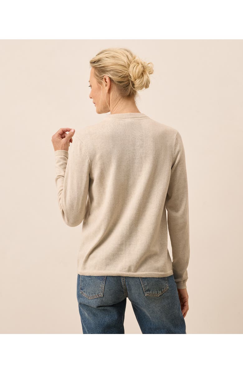 Pact Organic Cotton Classic Fine Knit Crew Sweater, Alternate, color, Sandshell Heather