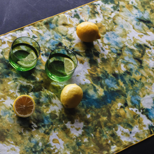 Goldie Home Green Marble Runner In Green Marble