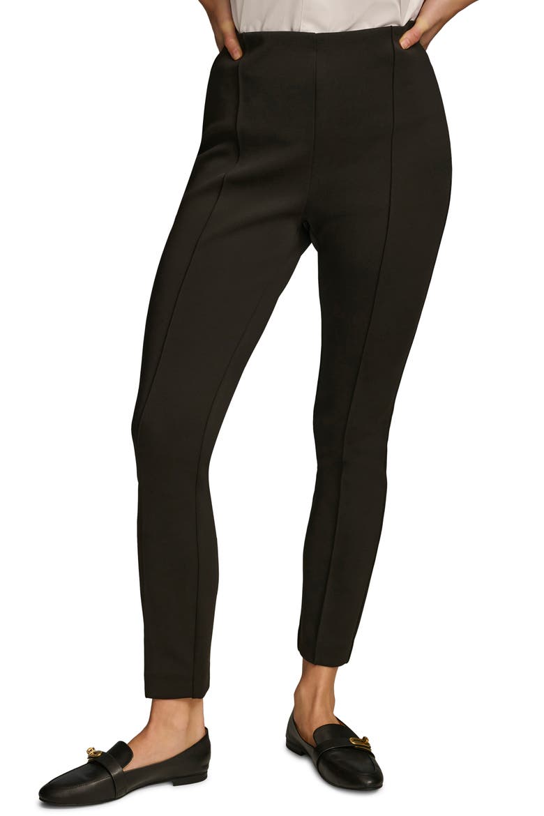 Skinny Pintuck Ankle Pants, Main, color, BLACK
